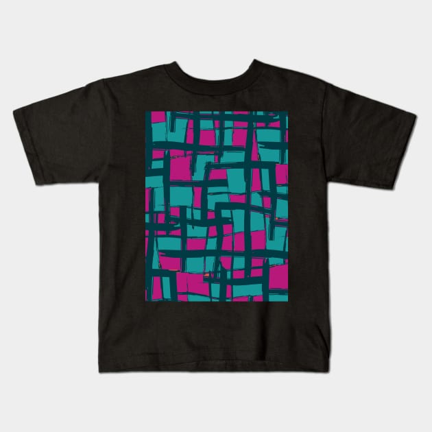 squares Kids T-Shirt by irenepimentel